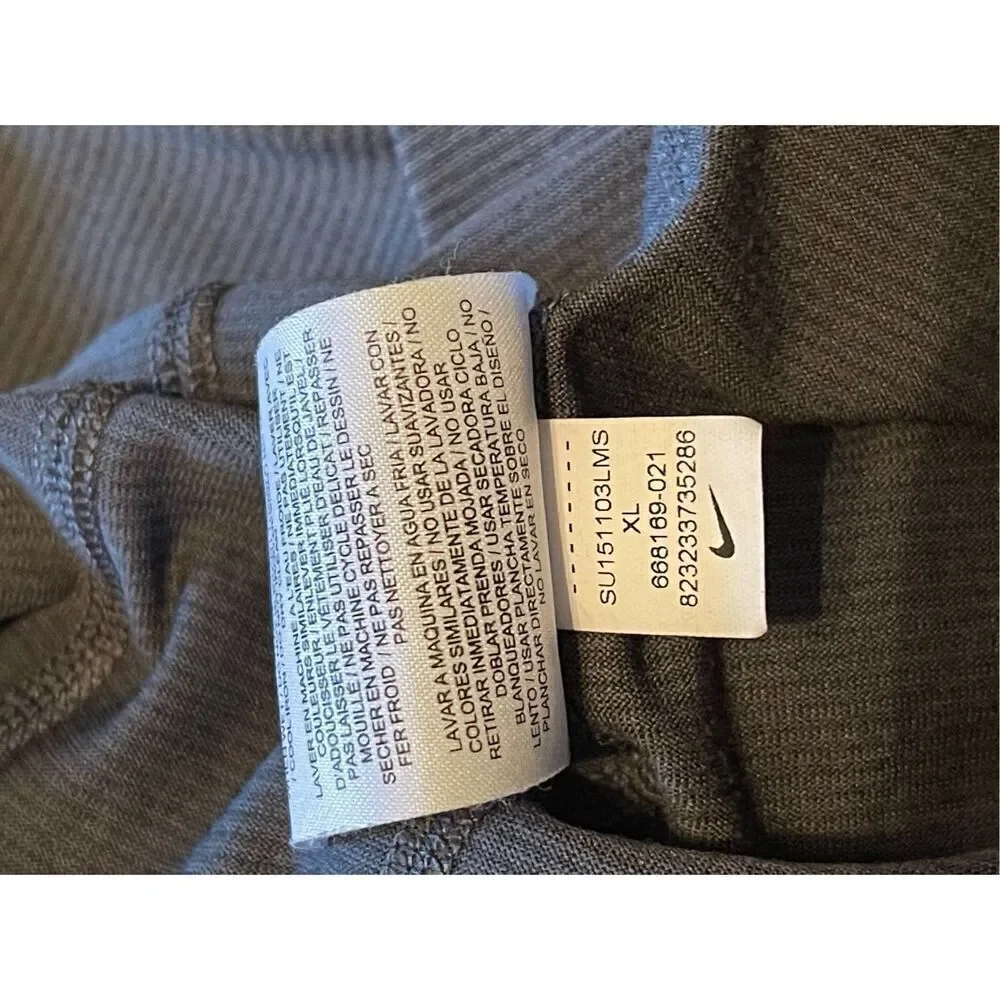 Nike Womens Grey Steelers Dri-Fit Raglan Sleeve Hooded Sweatshirt Size XL